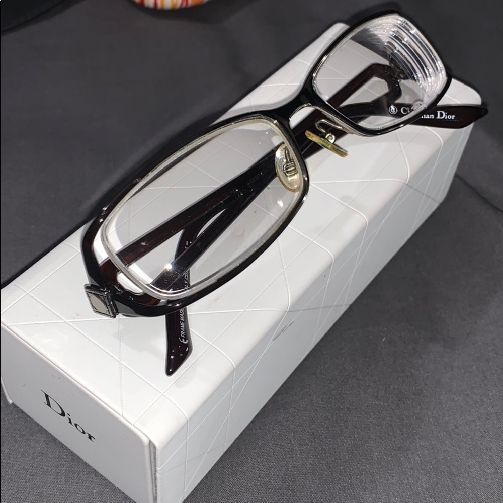 Christopher & Banks Rectangular Glasses in Black and Gold-Tone